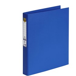 Marbig Linen PE Ring Binder A4 2D Ring 25mm Royal Blue