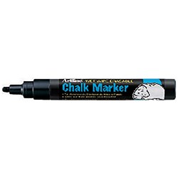 Artline Chalk Markers Bullet 2mm Black Pack Of 12