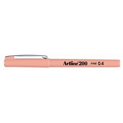 Artline 200 Fineliner Pen 0.4mm Apricot Pack Of 12