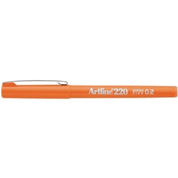 Artline 220 Fineliner Pen 0.2mm Orange Pack Of 12