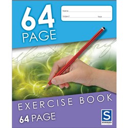 Sovereign Exercise Book 225x175mm 8mm Ruled 64 Page  