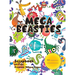 Mega Beasties Scrap Book 335x240mm 100gsm 64 Page