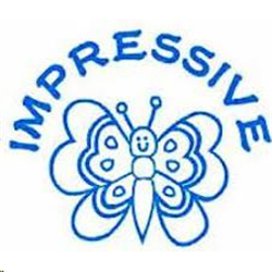 DESKMATE MERIT STAMP  IMPRESSIVE BUTTERFLY BLUE