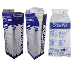 Livingstone Emesis Vomit Bag 1500ml, 50 in PATENTED DISPENSER Box