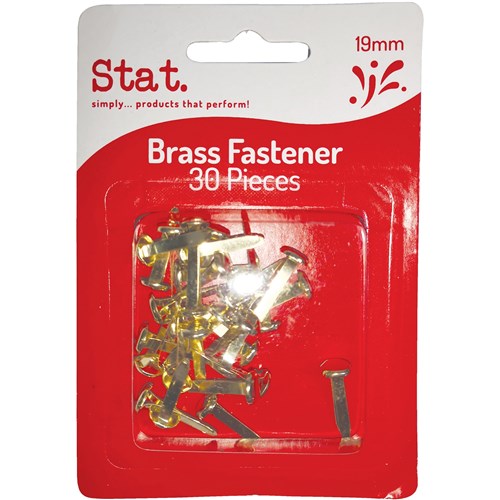 Paper Fastener - Stat Paper Fasteners 19mm Pack of 30 Brass - SPS ...